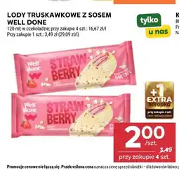 Stokrotka Lody truskawkowe z sosem w czekoladzie Well Done oferta