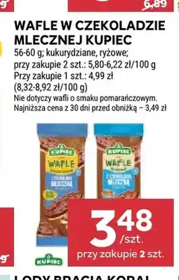 Stokrotka Wafle w czekoladzie mlecznej kukurydziane Kupiec oferta