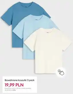 Sinsay Bawełniane koszulki 3-pak Sinsay oferta