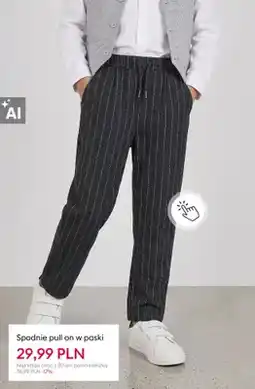 Sinsay Spodnie pull on w paski oferta