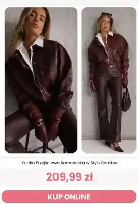 Kurtka przejściowa ramoneska w stylu bomber Renee