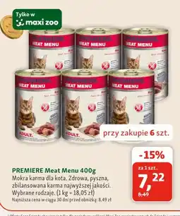 Maxi Zoo Mokra karma dla kota Meat Menu Premiere oferta