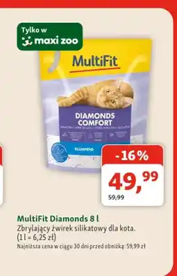 Maxi Zoo Zbrylający żwirek silikatowy dla kota MultiFit Diamonds oferta