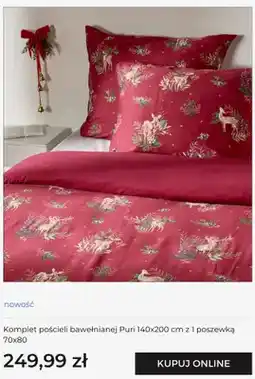 Home&You Komplet pościeli bawełnianej Puri 140x200 cm z 1 poszewką 70x80 Home & You oferta