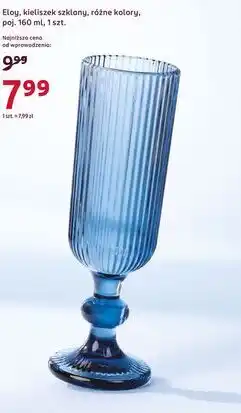 Rossmann Eloy, kieliszek szklany, różne kolory, poj. 160 ml, 1 szt oferta