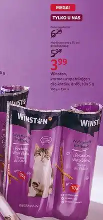 Rossmann Winston karma uzupełniająca dla kotów drób oferta