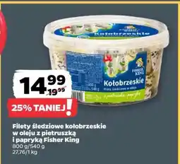 Netto Filety śledziowe kołobrzeskie w oleju z pietruszką i papryką Fisher King oferta