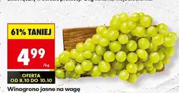 Biedronka Winogrono jasne na wagę oferta