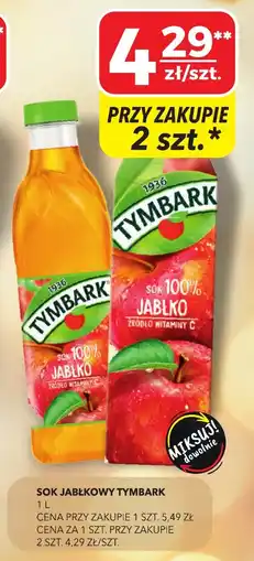 Top Market Sok jabłkowy Tymbark oferta