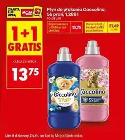 Biedronka Płyn do płukania Coccolino, 56 prań, 1,288 l oferta