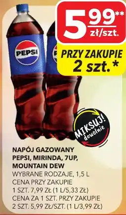 Top Market Napój gazowany Pepsi, Mirinda, 7up, Mountain Dew oferta