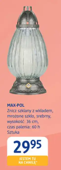 Znicz szklany z wkładem