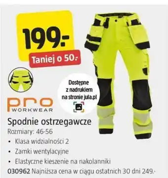 Pro Workwear Spodnie ostrzegawcze