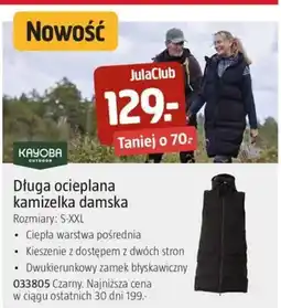 Jula Kayoba Długa ocieplana kamizelka damska oferta