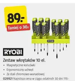 Jula Zestaw wkrętaków RYOBI 10 el. oferta