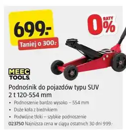 Jula Podnośnik do pojazdów typu SUV MEEC TOOLS oferta