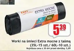 Sezamek Worki na śmieci Extra mocne z taśmą oferta