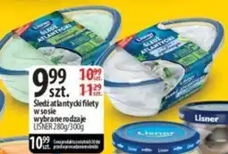 Delisso Delikatesy Śledź atlantycki filety w sosie wybrane rodzaje LISNER oferta