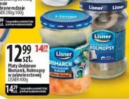 Delisso Delikatesy Płaty śledziowe Bismarck, Rolmopsy w zalewie octowej Lisner oferta