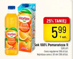 Delikatesy Piotruś Pan Sok 100% Pomarańcza Hortex oferta