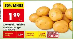 Biedronka Ziemniaki jadalne myte na wage oferta