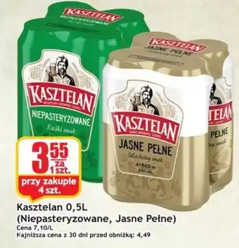 Kasztelan 0,5L (Niepasteryzowane, Jasne Pełne)