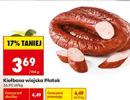 Biedronka Kiełbasa wiejska Płatek oferta