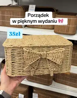 Pepco Koszyk pleciony z kokardą Pepco Home oferta