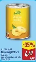 ALDI ALL SEASONS Ananas w plastrach oferta