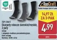 ALDI TOP CRAFT Skarpety robocze damskie/męskie, 3 pary oferta