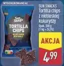 ALDI SUN SNACKS Tortilla chips z niebieskiej kukurydzy oferta