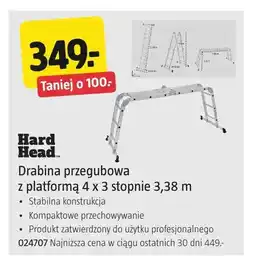Jula Drabina przegubowa z platformą 4x3 stopnie 3,38 m Hard Head oferta