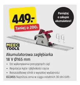 Jula Akumulatorowa zagłębiarka Ø165 mm Meec Tools oferta