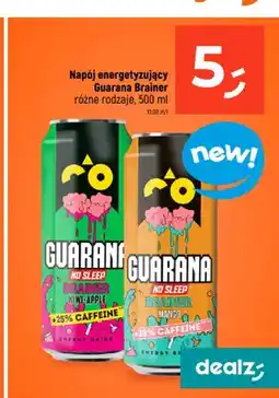 Dealz Napój energetyzujący Guarana Brainer Kiwi-Apple oferta