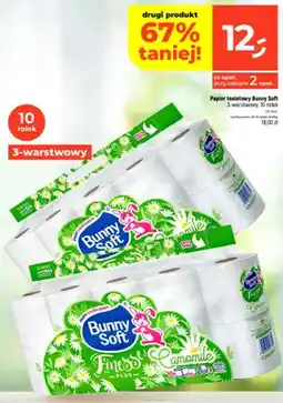 Dealz Papier toaletowy Bunny Soft Finesse Camomile 3-warstwowy 10-pak oferta