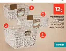 Dealz Kosze do przechowywania z tworzywa sztucznego 2-pak 25x13x6 cm Storage Solutions oferta