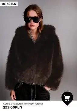 Bershka Kurtka z kapturem i efektem futerka Bershka oferta