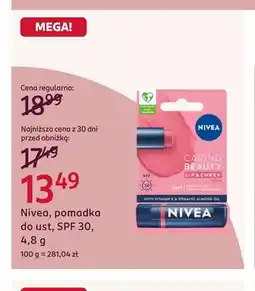 Rossmann Pomadka do ust SPF 30 Nivea oferta