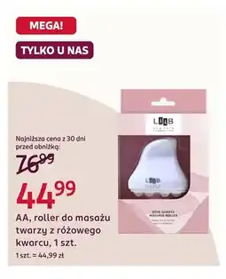 Rossmann Roller do masażu twarzy z różowego kwarcu Aa oferta