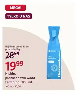 Rossmann Planktonowa woda termalna Hiskin oferta