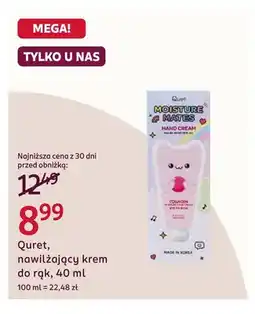 Rossmann Nawilżający krem do rąk Quret oferta