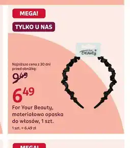 Rossmann Materiałowa opaska do włosów For Your Beauty oferta