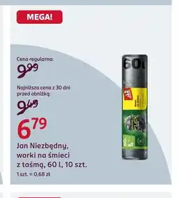 Rossmann Worki na śmieci z taśmą 60 l Jan Niezbędny oferta