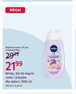 Rossmann Żel do mycia ciała i włosów dla dzieci Nivea oferta