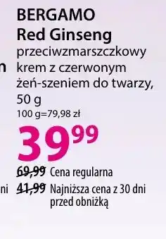 Hebe Przeciwzmarszczkowy krem z czerwonym żeń-szeniem do twarzy Red Ginseng Bergamo oferta