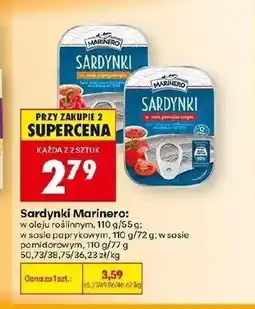 Biedronka Sardynki w sosie Marinero oferta