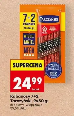 Biedronka Kabanosy 7+2 Tarczyński, 9x50 g oferta