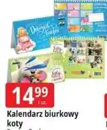 E.Leclerc Kalendarz biurkowy koty Passion Cards oferta