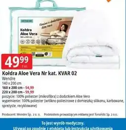 E.Leclerc Kołdra Aloe Vera Nr kat. KVAR 02 Wendre oferta