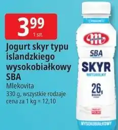 E.Leclerc Jogurt skyr typu islandzkiego wysokobiałkowy SBA Mlekovita oferta